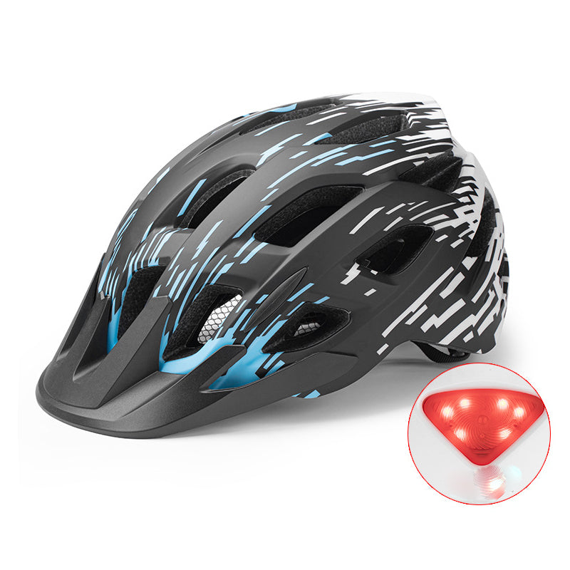 Bicycle Helmet with Tail Light Outdoor One-piece Cycling Equipment