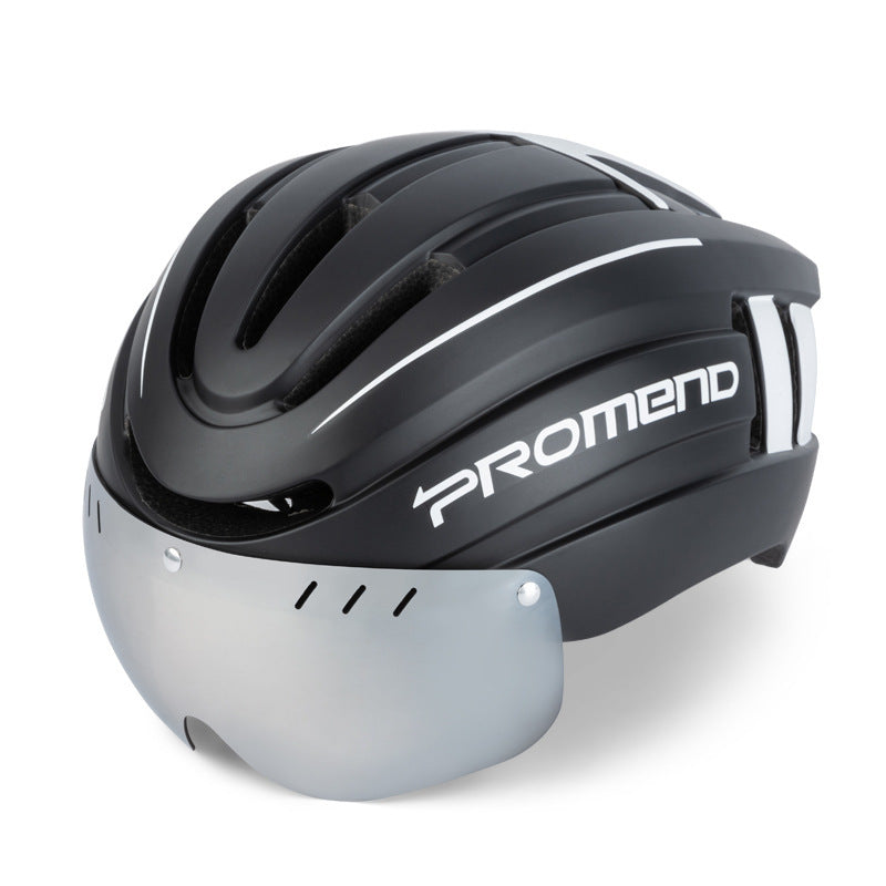 Bicycle helmet with LED warning light and adjustable mountain biking equipment