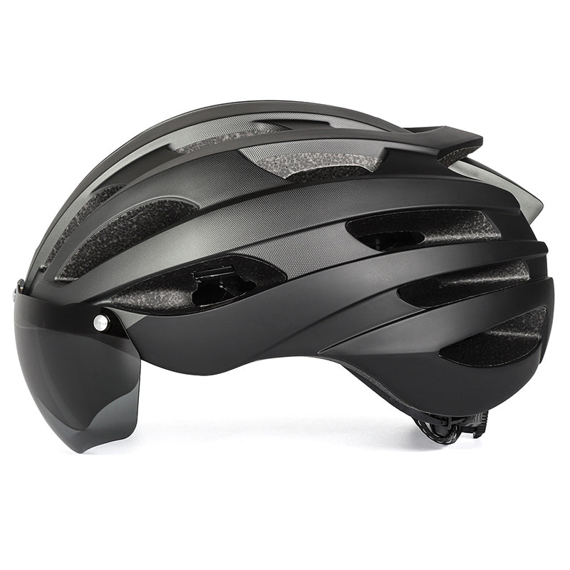 Lightweight and comfortable road mountain cycling helmet goggles one-piece cycling bicycle helmet