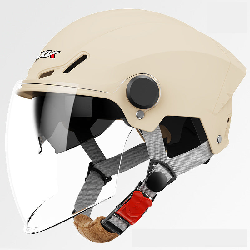 Electric battery motorcycle helmet sun protection half helmet riding helmet for men and women