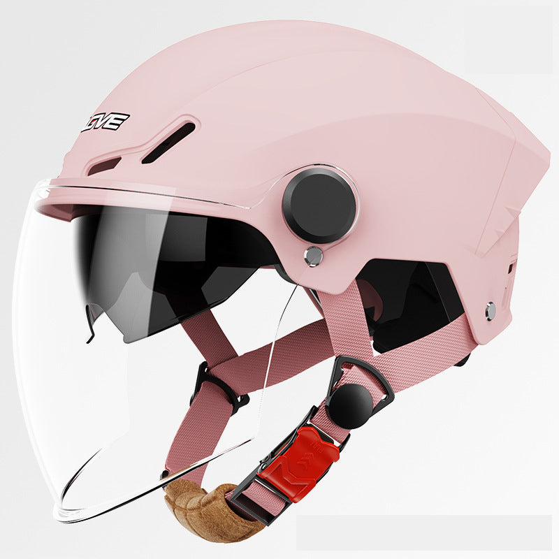 Electric battery motorcycle helmet sun protection half helmet riding helmet for men and women