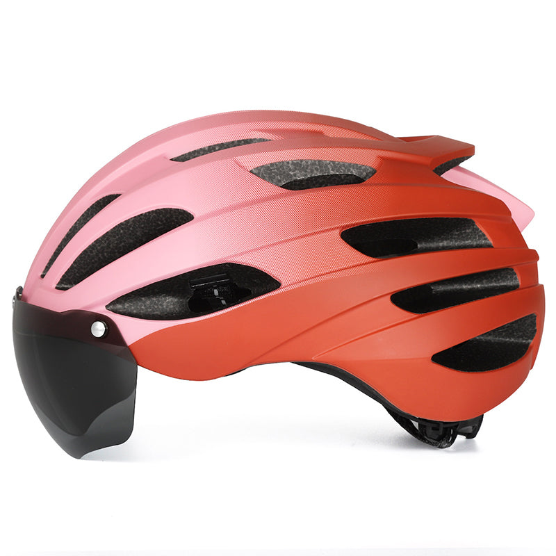Lightweight and comfortable road mountain cycling helmet goggles one-piece cycling bicycle helmet