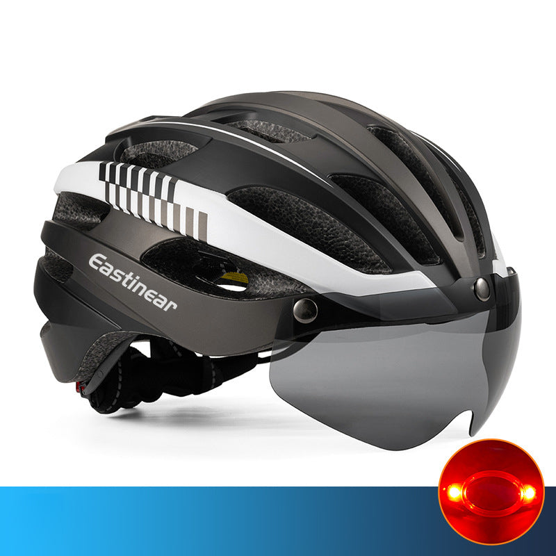 Magnetic goggles, one-piece molded bicycle helmet, adult outdoor road bike helmet
