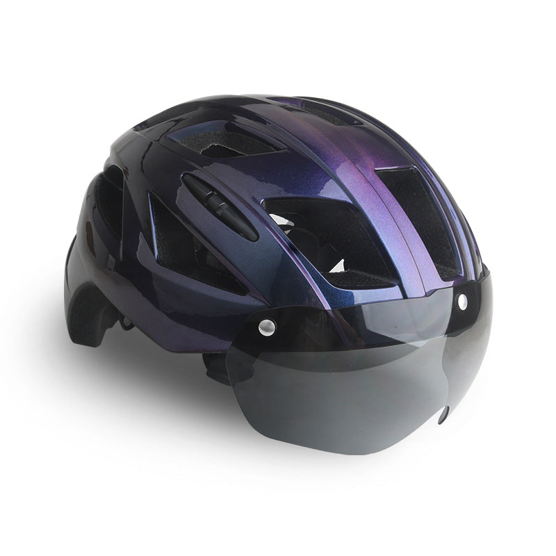Mountain road bicycle helmet magnetic goggles cycling helmet one-piece molding bicycle cycling