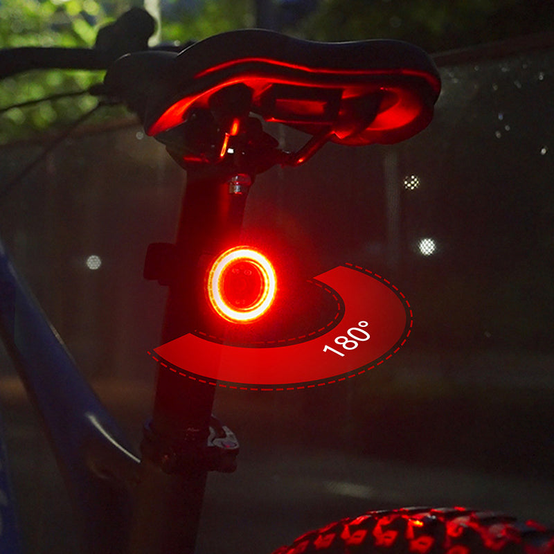 Bicycle intelligent brake taillight large aperture seat post seat cushion taillight