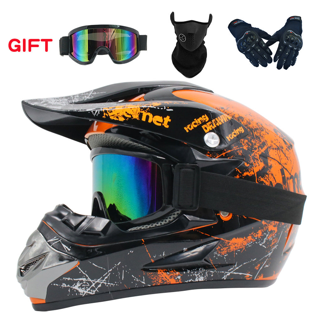 Mountain bike full face helmet cycling helmet four seasons off-road helmet