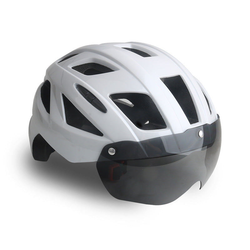 Mountain road bicycle helmet magnetic goggles cycling helmet one-piece molding bicycle cycling
