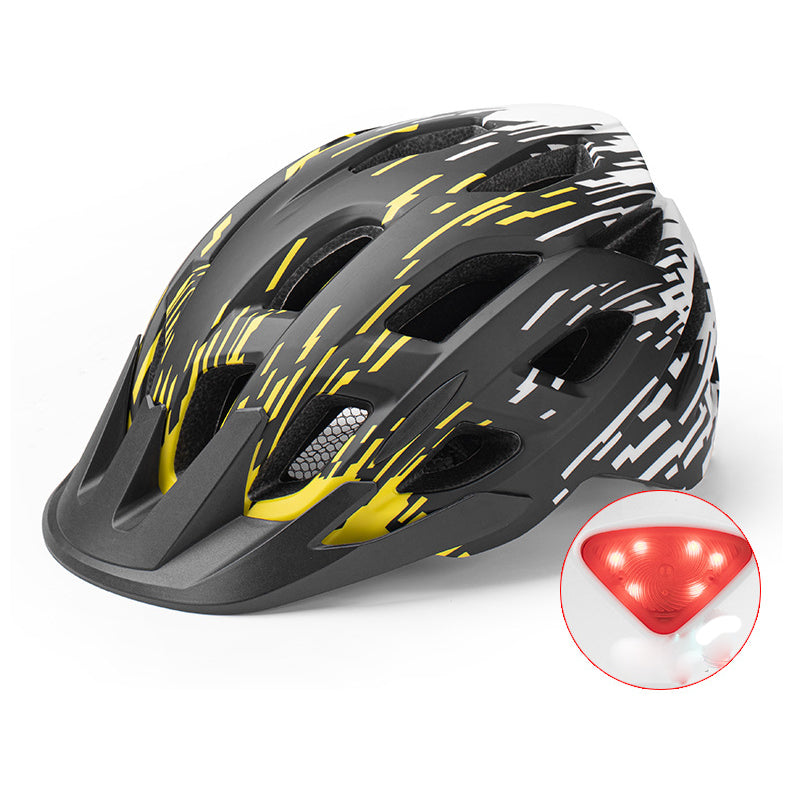 Bicycle Helmet with Tail Light Outdoor One-piece Cycling Equipment
