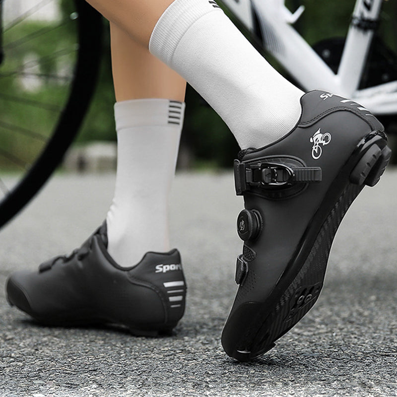 Locking shoes Locking shoes Road cycling shoes Single knob cycling shoes