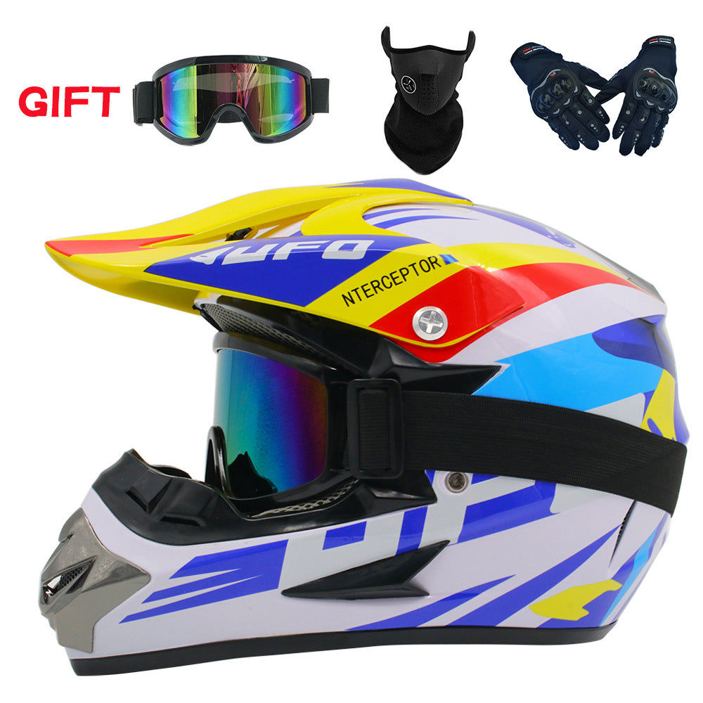 Mountain bike full face helmet cycling helmet four seasons off-road helmet