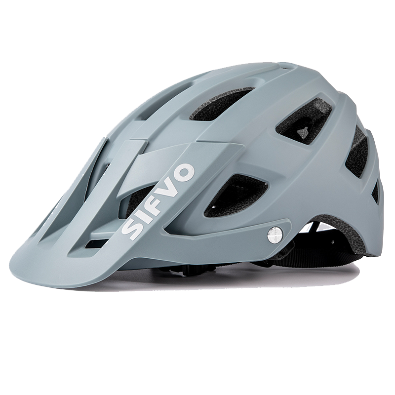 Adult mountain bike helmet with brim bicycle downhill breathable helmet