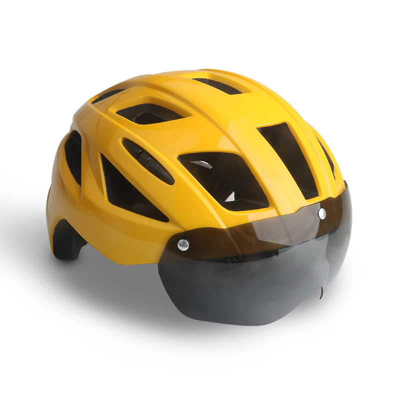 Mountain road bicycle helmet magnetic goggles cycling helmet one-piece molding bicycle cycling