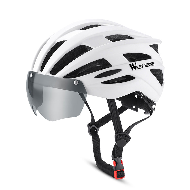 Goggles Helmet Bicycle One-piece Helmet Mountain Road Bicycle Cycling Hat Helmet Equipment