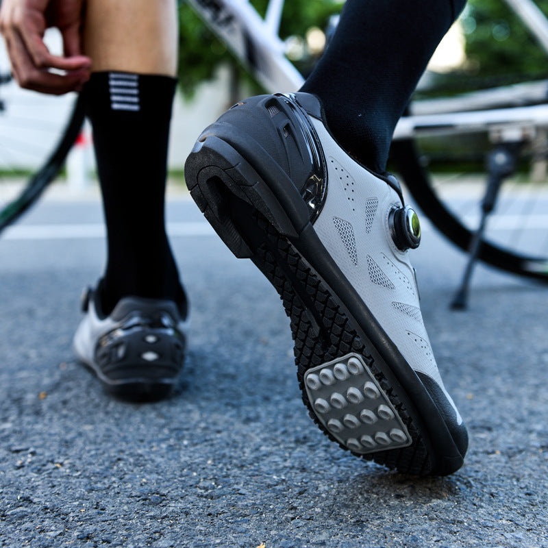 Bicycle shoes cycling shoes men's and women's road bike lockless shoes power shoes hard sole