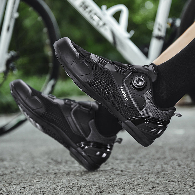 Breathable bicycle shoes cycling shoes men's and women's road bike lock shoes bicycle power shoes