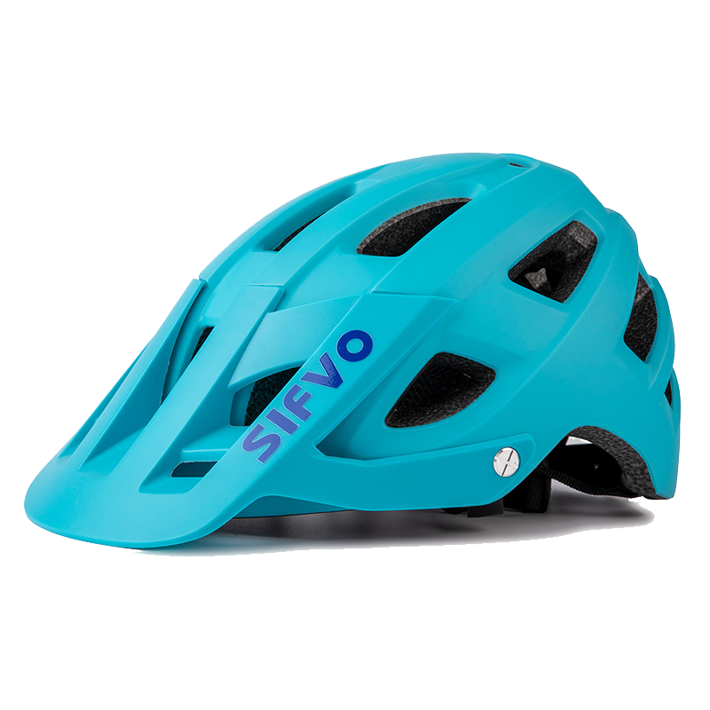 Adult mountain bike helmet with brim bicycle downhill breathable helmet