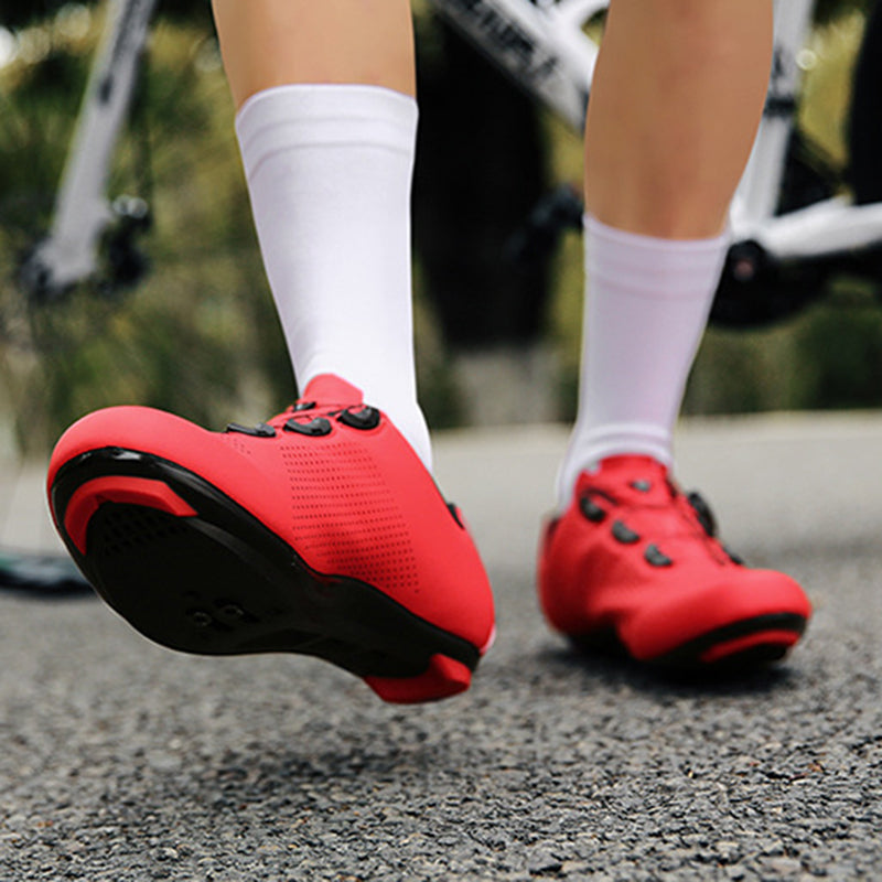Lockable cycling shoes road bike automatic knob lock bicycle lock shoes