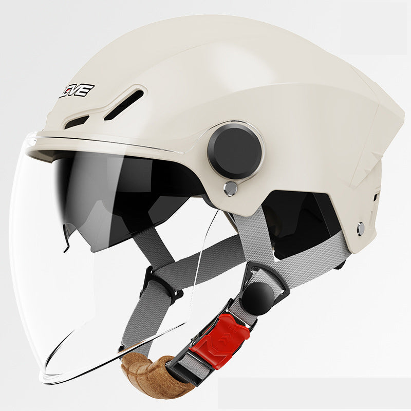 Electric battery motorcycle helmet sun protection half helmet riding helmet for men and women