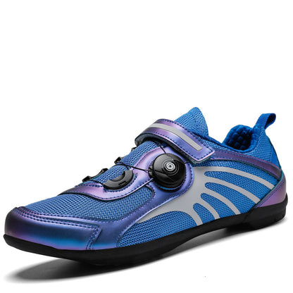 Cycling lockless shoes Flyknit breathable lightweight reflective shoes
