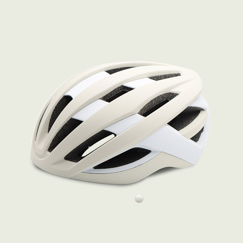 One-piece molded road and mountain bike riding helmet, two-tone stylish sports bicycle helmet