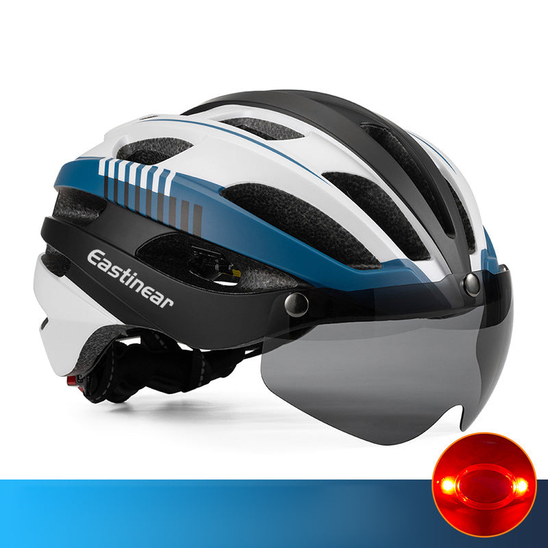 Magnetic goggles, one-piece molded bicycle helmet, adult outdoor road bike helmet