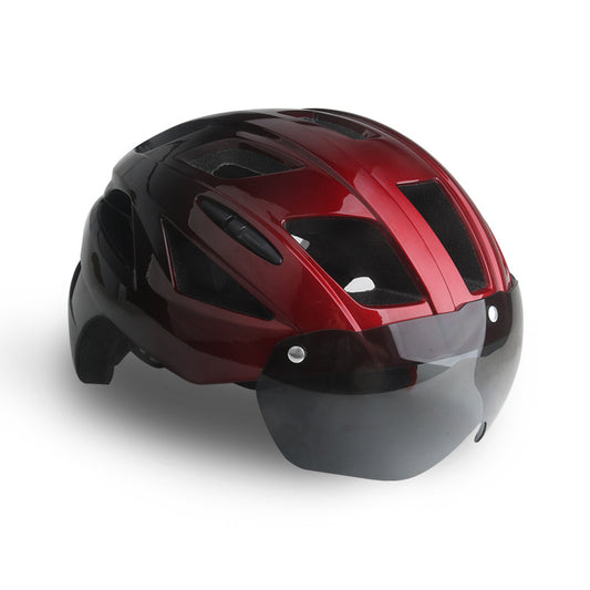 Mountain road bicycle helmet magnetic goggles cycling helmet one-piece molding bicycle cycling