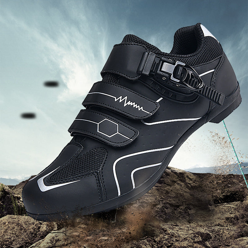 Lock-free cycling shoes, men's and women's lock shoes, hard-soled outdoor lock-free cycling shoes