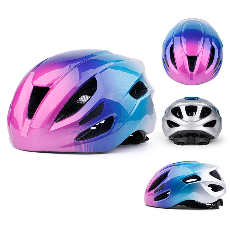 bicycle helmet, road bike, roller skate, mountain bike gear, all in one molded design