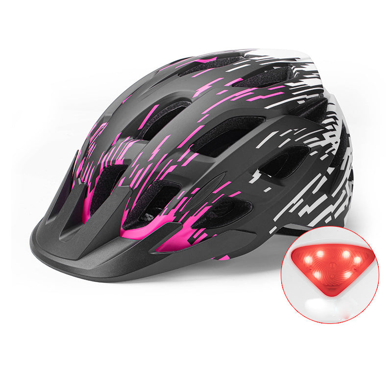 Bicycle Helmet with Tail Light Outdoor One-piece Cycling Equipment