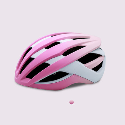 One-piece molded road and mountain bike riding helmet, two-tone stylish sports bicycle helmet