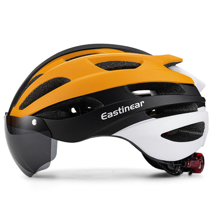 Magnetic goggles, one-piece molded bicycle helmet, adult outdoor road bike helmet