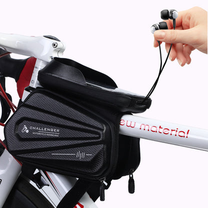 Outdoor large capacity double-sided cycling mountain bike hard shell touch screen waterproof mobile phone bag