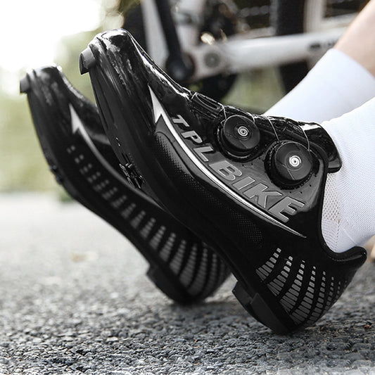 Cycling shoes spring men's and women's road bicycle lock shoes power hard bottom cycling shoes