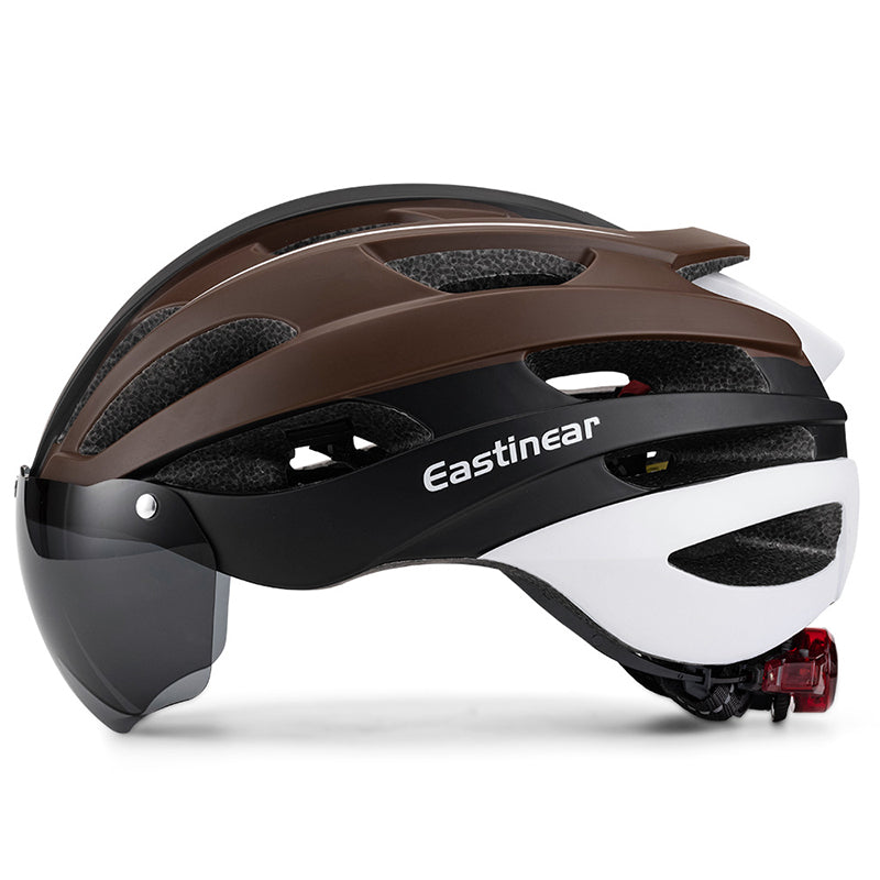 Magnetic goggles, one-piece molded bicycle helmet, adult outdoor road bike helmet
