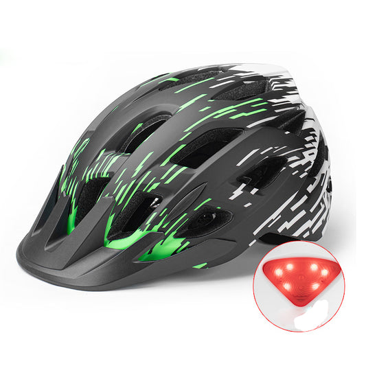 Bicycle Helmet with Tail Light Outdoor One-piece Cycling Equipment