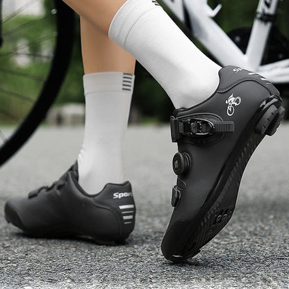 Locking shoes Locking shoes Road cycling shoes Single knob cycling shoes