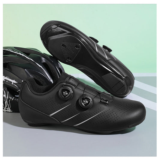 Lockable cycling shoes double buckle lock shoes men's and women's road bicycle power shoes hard sole