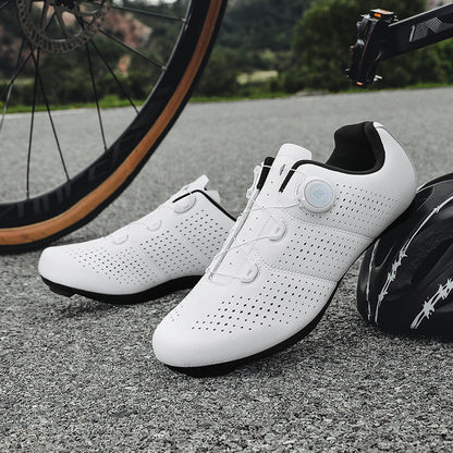 Road bike lock shoe set hard sole breathable bicycle shoes cycling shoes power