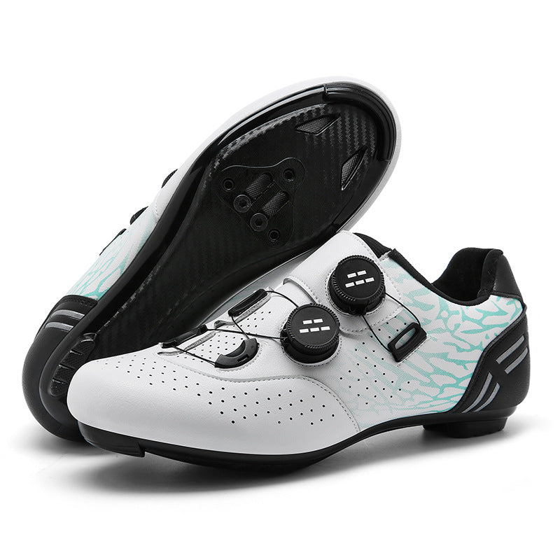 Lockable cycling shoes double buckle lock shoes men's and women's road bicycle power shoes hard sole