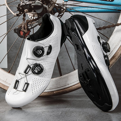 Lockable cycling shoes, double buckle lock shoes, men's and women's road bicycle hard-soled power-assist shoes