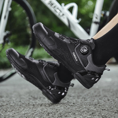 Breathable bicycle shoes cycling shoes men's and women's road bike lock shoes bicycle power shoes