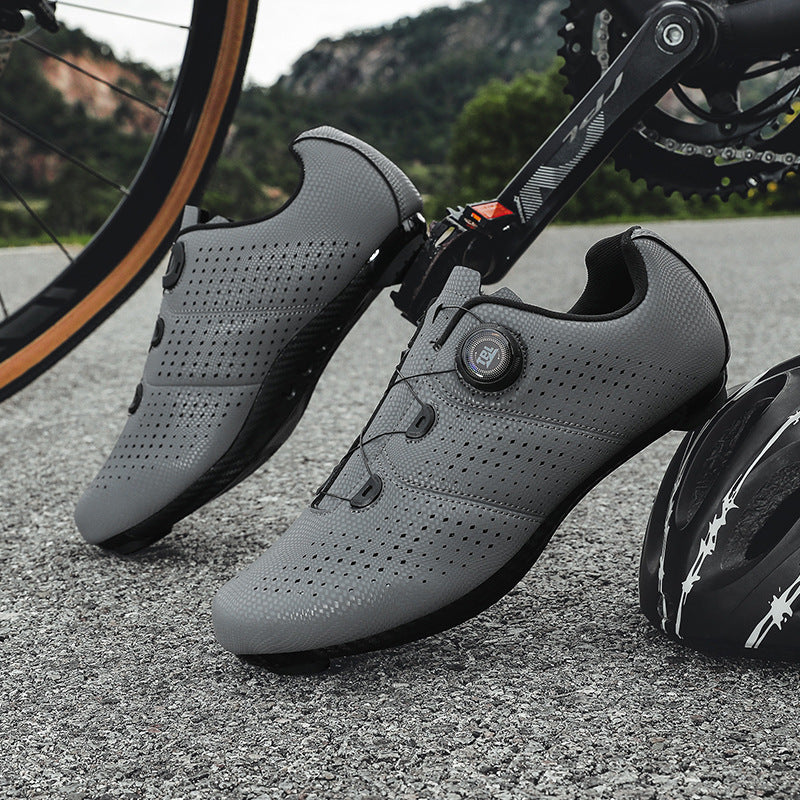 Road bike lock shoe set hard sole breathable bicycle shoes cycling shoes power