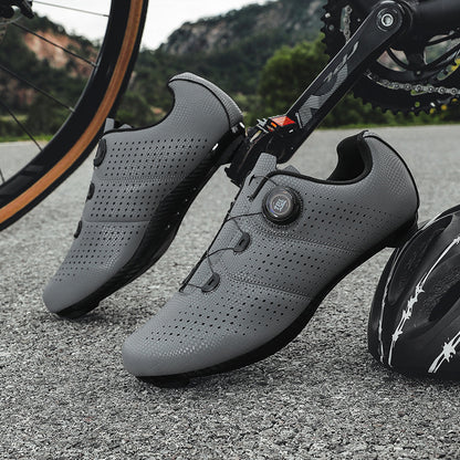 Road bike lock shoe set hard sole breathable bicycle shoes cycling shoes power