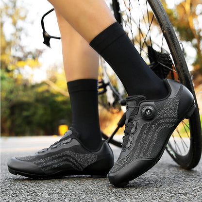 Road men's and women's lockable bicycle lock shoes hard-soled dynamic cycling shoes