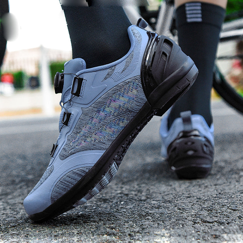 Flyknit lockless cycling shoes hard sole men's and women's road shoes outdoor cycling shoes