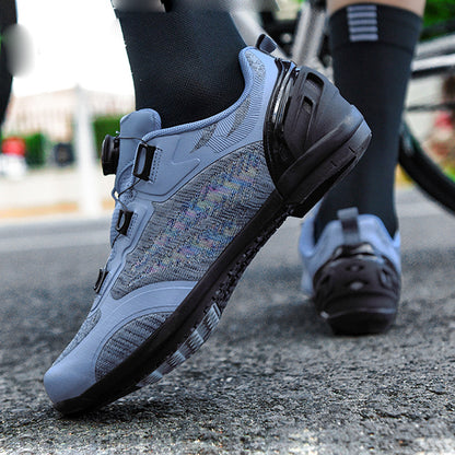 Flyknit lockless cycling shoes hard sole men's and women's road shoes outdoor cycling shoes