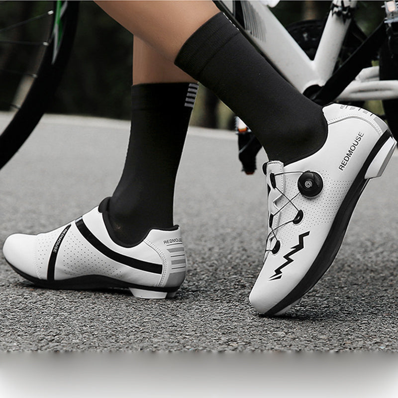 Outdoor road men's and women's lockable bicycle hard-soled dynamic cycling shoes