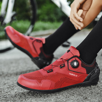 Breathable bicycle shoes cycling shoes men's and women's road bike lock shoes bicycle power shoes