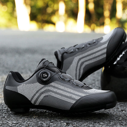 Road men's and women's lockable bicycle lock shoes hard-soled dynamic cycling shoes