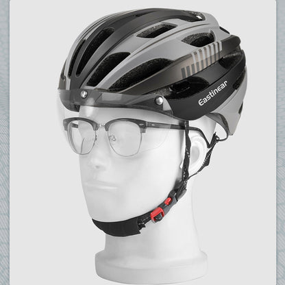 Magnetic goggles, one-piece molded bicycle helmet, adult outdoor road bike helmet
